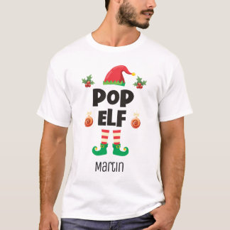 Pop elf family matching christmas clothing naming T-Shirt