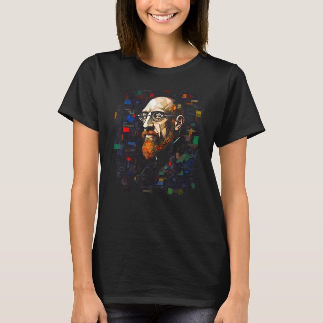 Pop Erik Satie Music Composer Piano T-Shirt (Front)