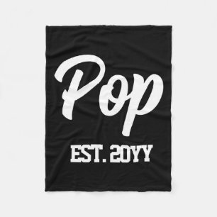 Pop est year gift new grandpa t shirt fleece blanket
