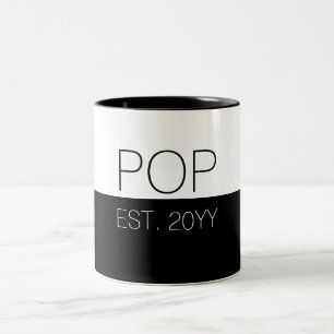 Pop  Established Gifts For Dad to be   Pop est  Two-Tone Coffee Mug