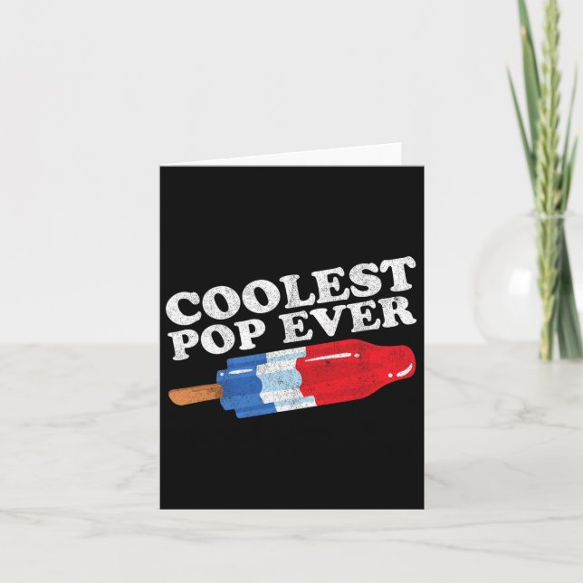 Pop Ever Popsicle Funny Retro Bomb Fathers Day Gif Card (Front)