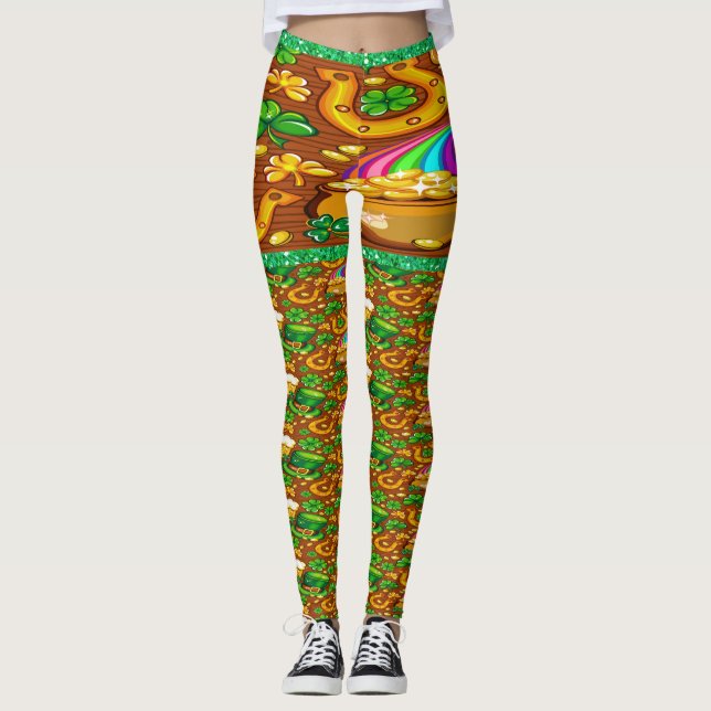 Pop Fashion St. Patrick's Day Leggings (Front)