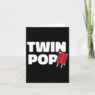 Pop Fathers Day Dad Of Twins  Card