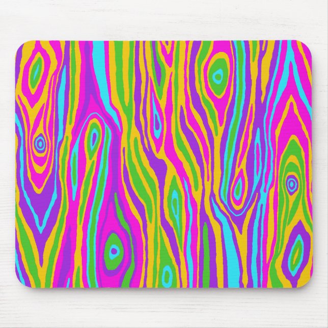 Pop Faux Bois Mouse Mat (Front)