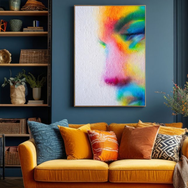 Pop Femme: Colour Explosion Canvas Print (Creator Uploaded)