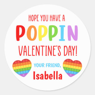 Pop Fidget Valetine's Day Favour Stickers