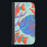 Pop Fish Samsung S4 Wallet Case<br><div class="desc">Swim under the sea with this beautiful water coloured fish. This painting by Nancy Slocum captures the beautiful water life under seas. It captures the multi-coloured fish with surrounded by wild kelp as they swiftly swim through. Get your beautiful fishes today on your next Zazzle product.</div>