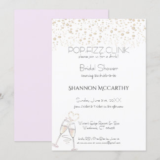 Pop Fizz Clink Bridal Shower Inviation Invitation
