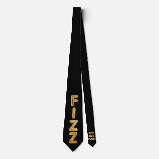 Pop Fizz Clink Modern Typography Tie (Front)