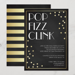 Pop Fizz Clink New Year's Eve Party Invitation