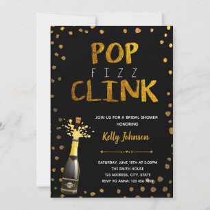 Pop fizz clink party invitation