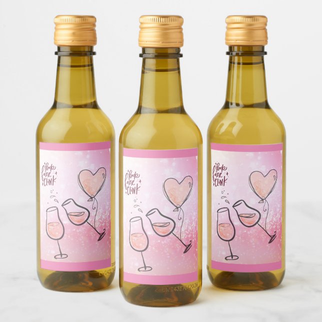 Pop Fizz Clink Wine Glass Sparkling Celebration Label (Bottles)
