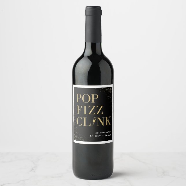 Pop Fizz Clink Wine Sparkling Wine Prosecco Label (Front)