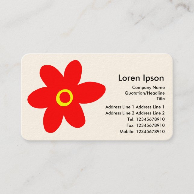Pop Flower Business Card (Front)