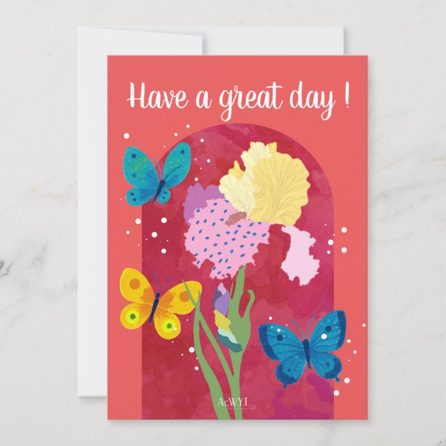 POP flower card -iris- (Front)