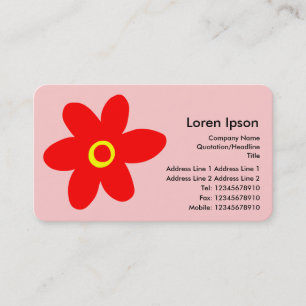 Pop Flower - Pink (FFCCCC) Business Card