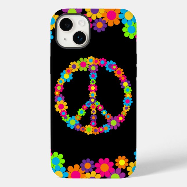 Pop Flower Power Peace Case-Mate iPhone Case (Back)