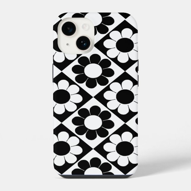 Pop Flower Power Squares iPhone Case (Back)