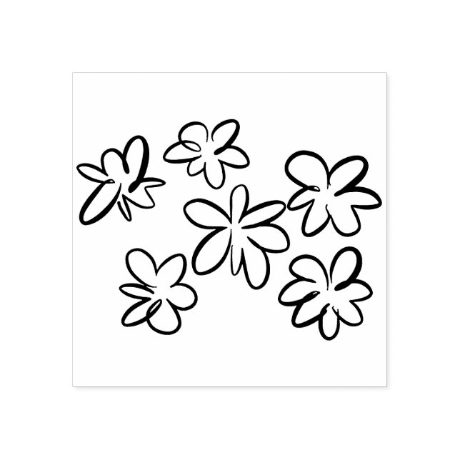 POP flower  Rubber Stamp (Imprint)