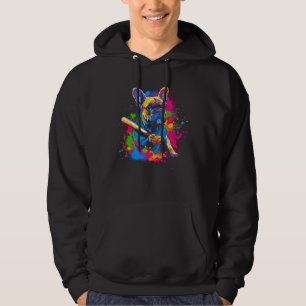 Pop French Bull Dog Baseball Hoodie