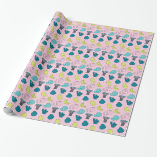 Pop Fruits and Vegetables Garden Wrapping Paper