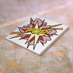 POP Fun Retro Comic Book Pop Art Tile