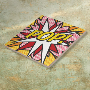 POP Fun Retro Comic Book Pop Art Tile