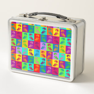 Pop Geisha Squares Metal Lunch Box