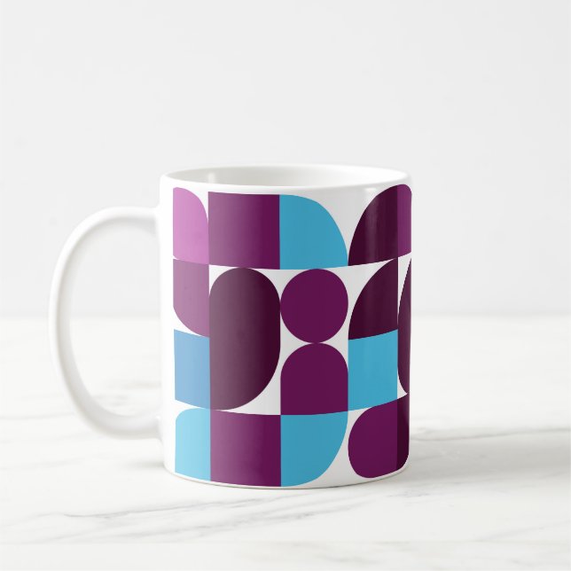 Pop Geometry Retro Mug – Colourful Mid-Century (Left)