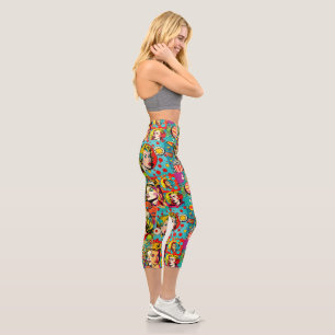 Pop Girl Art Comic 1 - Fun Capris Leggings