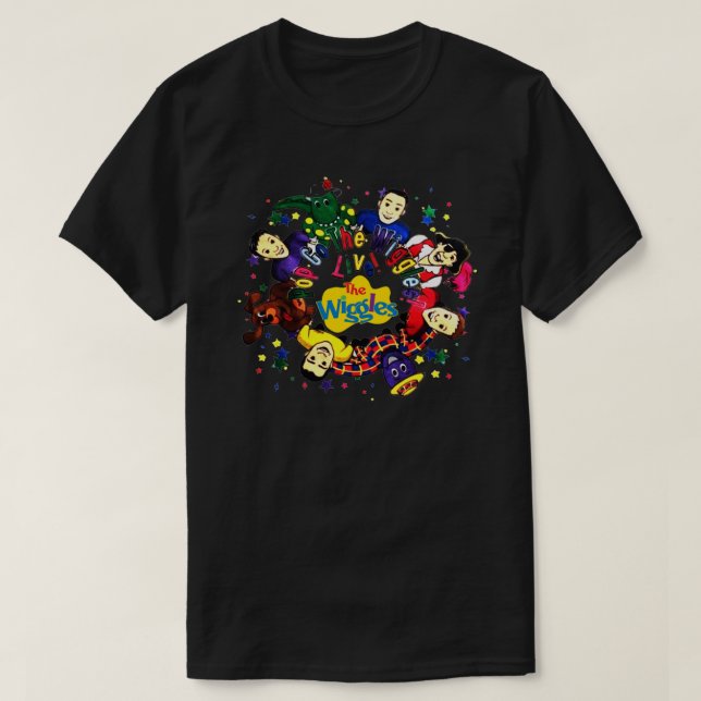 Pop Go The Wiggles Live! The Wiggles Friends Carto T-Shirt (Design Front)