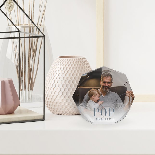 Pop Grandpa Year Established Photo Block (Creator Uploaded)