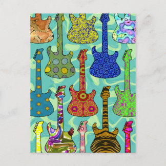 POP GUITARS POSTCARD