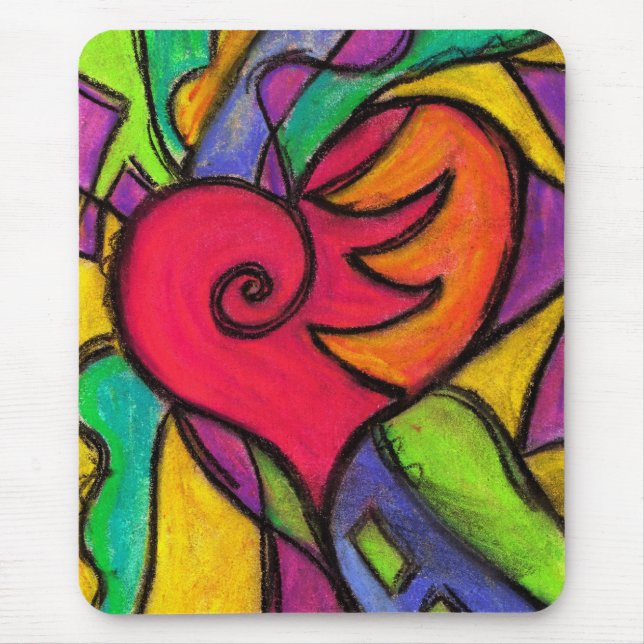 Pop Heart Mouse Mat (Front)