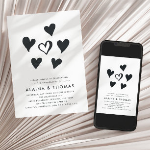 Pop Hearts   Engagement Party Invitation