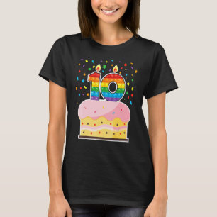 Pop It 10th Birthday cake Girls Boys 10th Years Ol T-Shirt