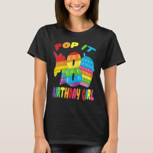 Pop It 8th Birthday Girl Fidget Pop Unicorn & Juic T-Shirt