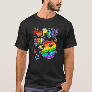 Pop It 8Th Birthday Girls Boys 8 Years Old Fidget T-Shirt