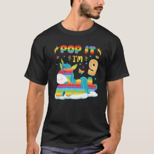 Pop It 9Th Birthday Pop It Fidget Unicorn Pop Part T-Shirt