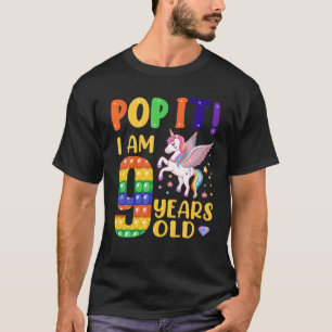 Pop It 9Th Birthday Toddler Girls Boys 9 Years Old T-Shirt