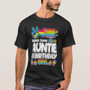 Pop It Auntie Of The Birthday Kid Girl Toy Family T-Shirt