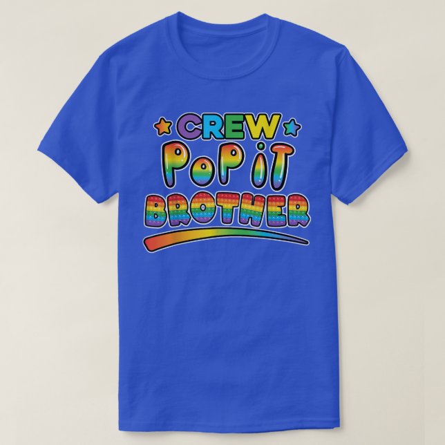 Pop It birthday crew brother of birthday girl boy  T-Shirt (Design Front)
