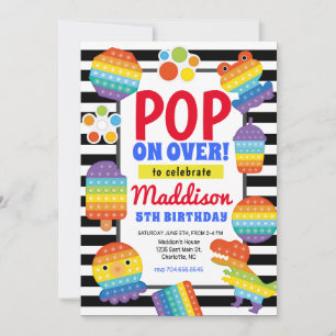 Pop It Birthday Invitation, Pop Fidget Invitation, Invitation