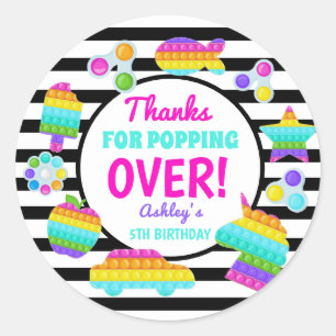 Pop It Birthday Sticker, pop over sticker