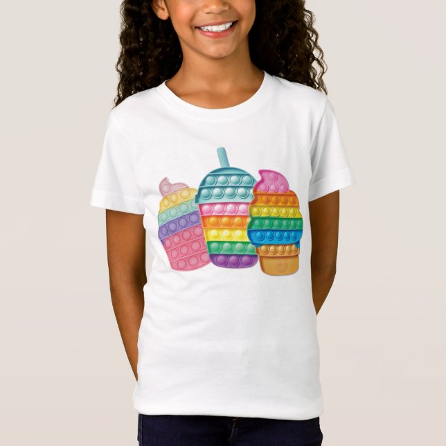 Pop It Bubble Fidget T-Shirt Throw Pillow (Front)