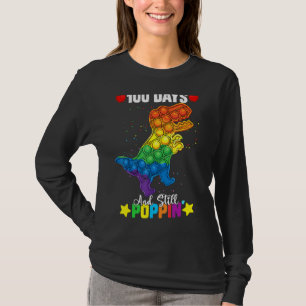 Pop It Dinosaur Fidget Toy 100 Days School And Sti T-Shirt