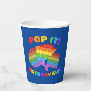 Pop It Dot Day Dolphin For Birthday Girl Stainless Paper Cups