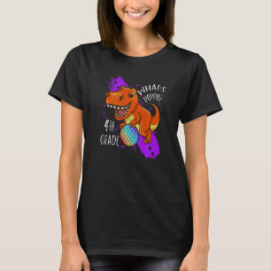 Pop It Fidget Toy Dinosaur Rex Back To School 4th T-Shirt