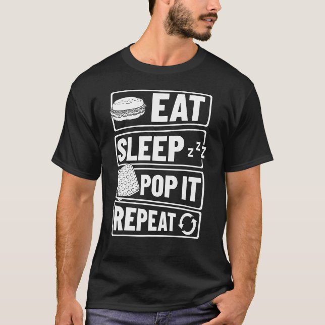 Pop It Fidget Toy Game Funny Stress Bubble T-Shirt (Front)