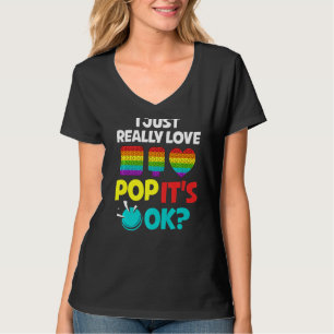 Pop It Fidget Toy Game Funny Stress Bubble T-Shirt